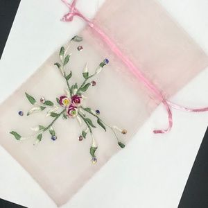 Embroidered  jewelry bag